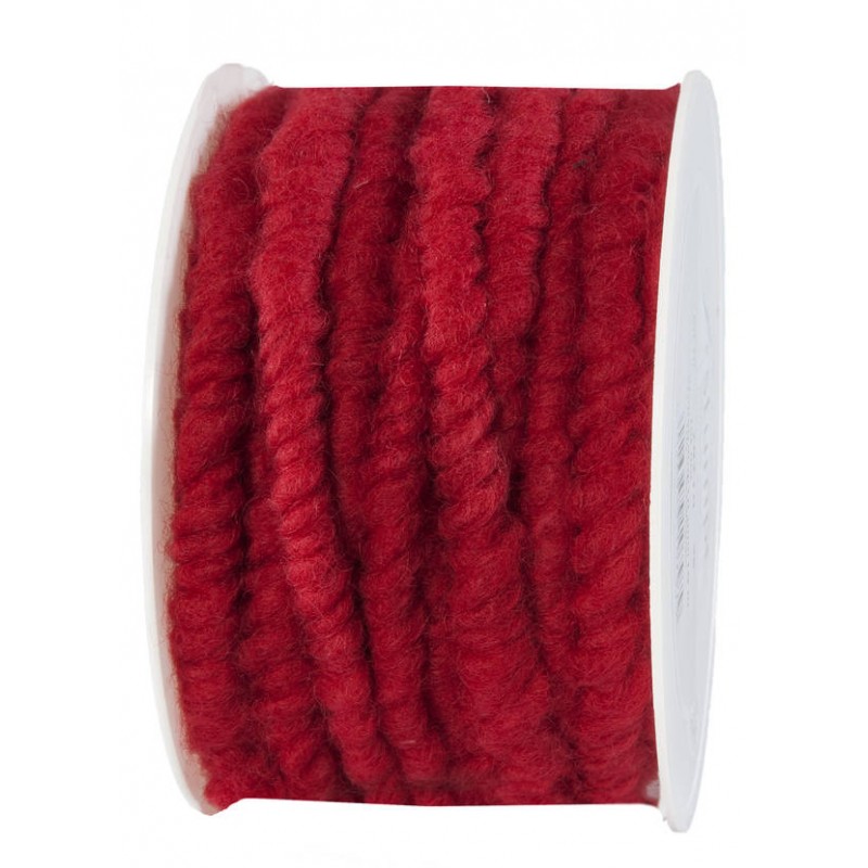 NASTRO WOLLSTRANG CORDONCINO LANA mm10x10mt ROSSO