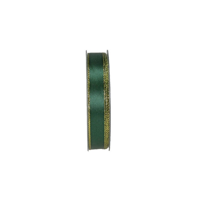 NASTRO DOUBLE BORDO ORO mm15x25mt 111-VERDE