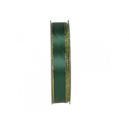 NASTRO DOUBLE BORDO ORO mm15x25mt 111-VERDE