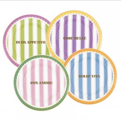 PIATTI PIANI 23cm TRA LE RIGHE ASS.TI 8pz