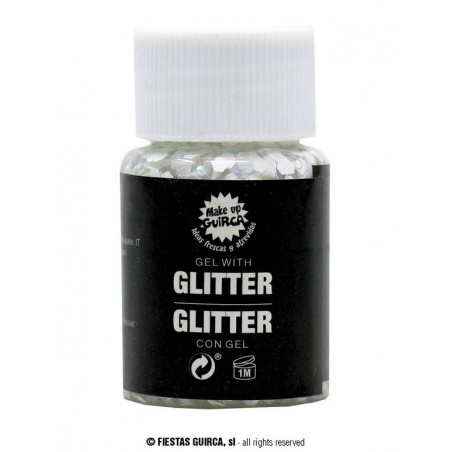 GEL CON GLITTER BIANCO 20gr VISO CORPO