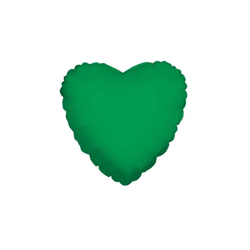 PALLONE MYLAR CUORE VERDE SMERALDO 18 43cm 1pz RC
