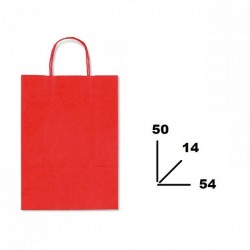 BORSA CARTA COLOR MIS.54+14x50cm ROSSO 723