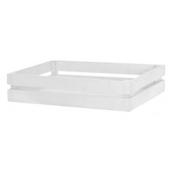 CASSETTA LEGNO BIANCA 37x27x8cm CASL2344