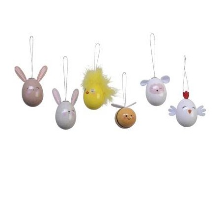 UOVA DECORATE DA APPENDERE 6pz ASS.TI