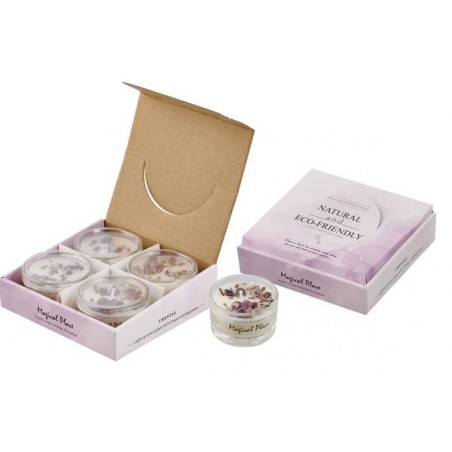 CANDELA IN VETRO PICCOLA NATURAL ø5x3cm 1pz