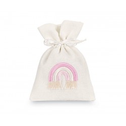 SACCHETTO ARCOBALENO ROSA 10x14cm 12pz