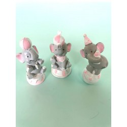 ELEFANTE CIRCO STATUINA ROSA assortiti 1pz