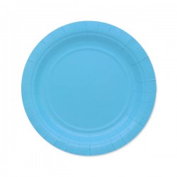 PIATTI DESSERT ECOLOR BIODEGRADABILI 18cm CELESTE 25pz