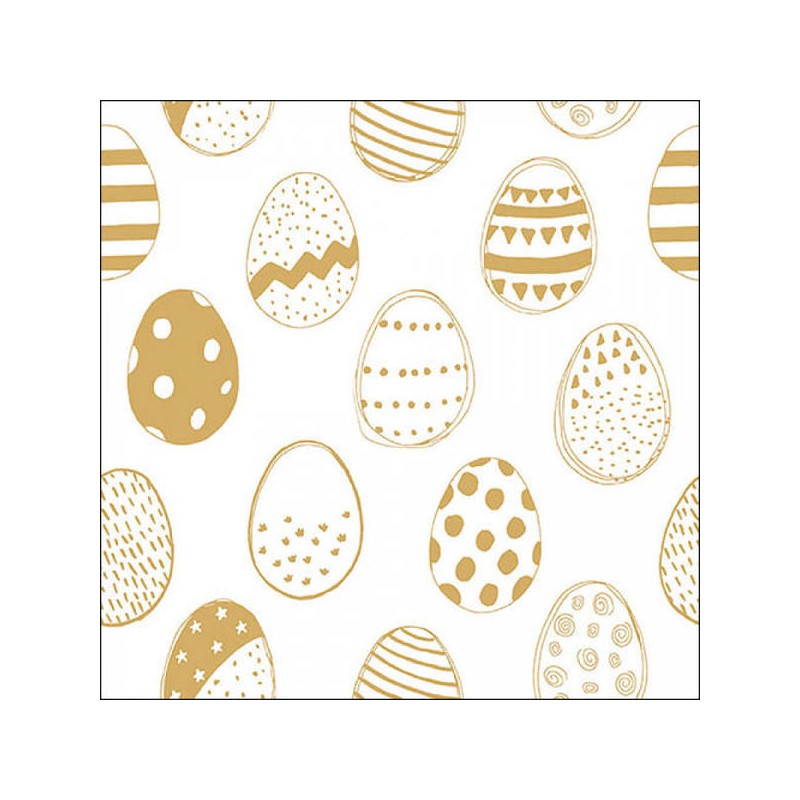 TOVAGLIOLI 33x33 EASTER EGGS ALL OVER GOLD 20pz
