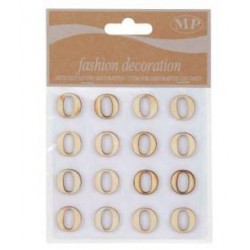 LETTERE 'O IN LEGNO 10x10cm 16pz