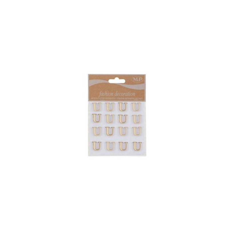 LETTERE 'U' IN LEGNO 10x10cm 16pz