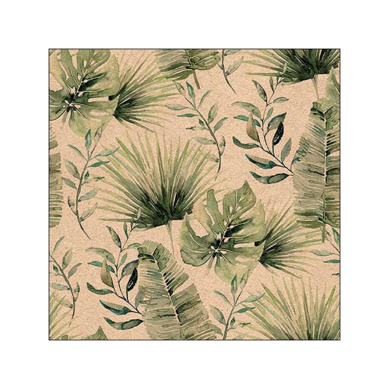 TOVAGLIOLI 33x33 RECYCLED JUNGLE LEAVES NATURE 20pz