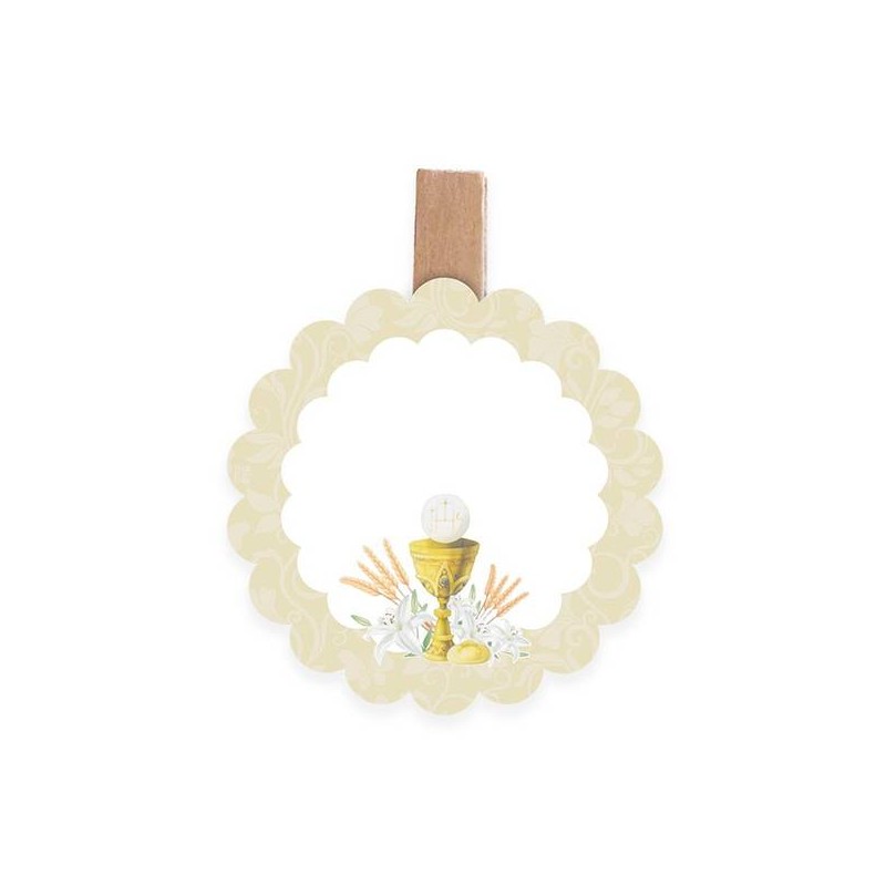 TAG MOLLETTA COMUNIONE Ø5cm 6pz