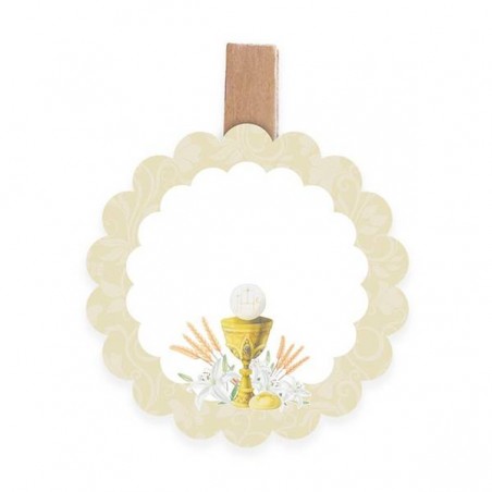 TAG MOLLETTA COMUNIONE Ø5cm 6pz