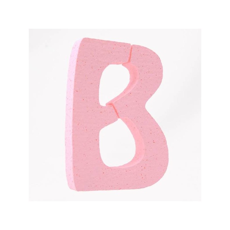 LETTERA POLISTIROLO PASTELLO mm120x90 B ROSA PASTELLO