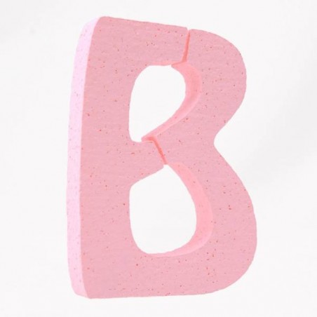 LETTERA POLISTIROLO PASTELLO mm120x90 B ROSA PASTELLO