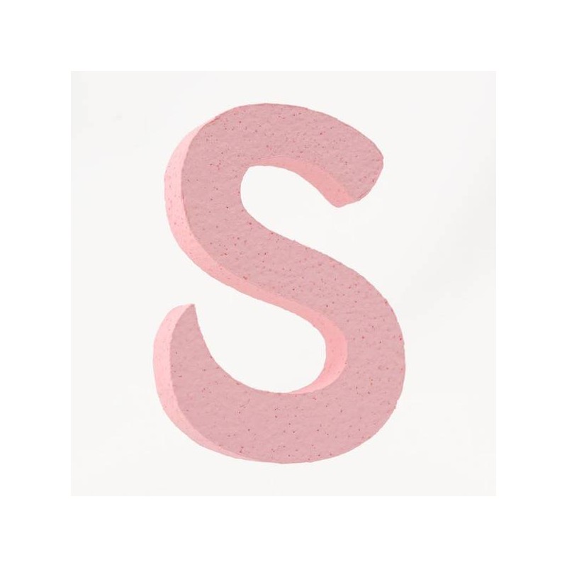 LETTERA POLISTIROLO PASTELLO mm120x90 S ROSA PASTELLO