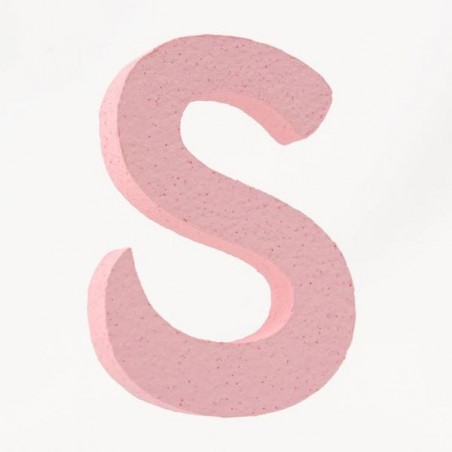 LETTERA POLISTIROLO PASTELLO mm120x90 S ROSA PASTELLO