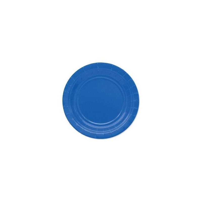 PIATTI DESSERT ECOLOR BIODEGRADABILI 18cm BLU 25pz
