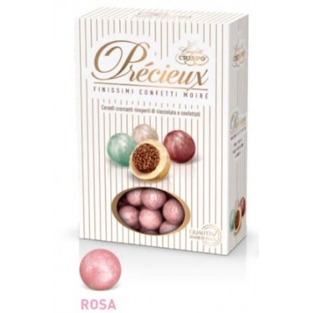 PRECIEUX KRIXI CEREALI CROCCANTI RICOPERTI DI CIOCCOLATO CONFETTATI ROSA 700gr