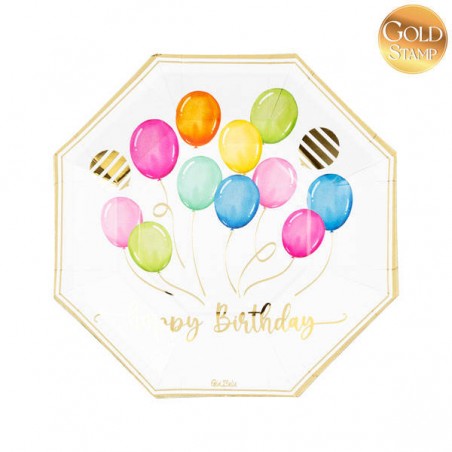 PIATTI BIRTHDAY BALLOONS 24cm 8pz