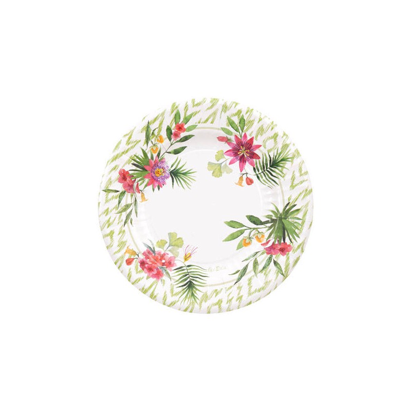 PIATTI PASSION FLOWER 21cm 8pz