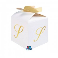 SCATOLINA CUBETTO PORTACONFETTI 5x7x5cm LETTERA S 10pz