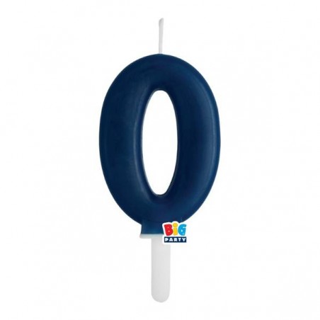 CANDELINA NUMERO 0 TINY PULMP BLU NAVY 7cm
