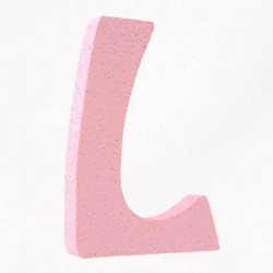 LETTERA POLISTIROLO PASTELLO mm120x90 L ROSA PASTELLO