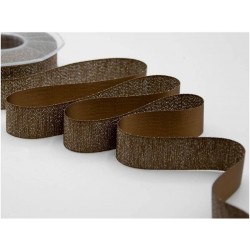 NASTRO RASO BOUTIQUE LAMè mm25x20mt COL.49 MARRONE