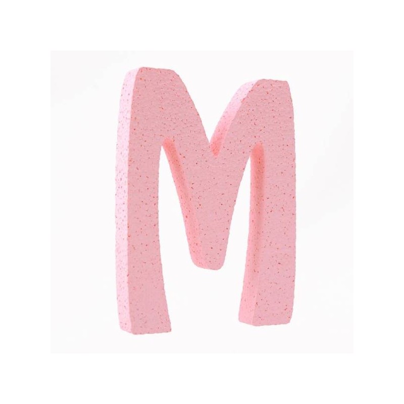 LETTERA POLISTIROLO PASTELLO mm120x90 M ROSA PASTELLO