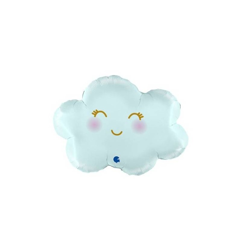 PALLONE MYLAR NUVOLETTA 24 60cm SATIN PASTEL BLUE