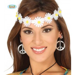 FASCETTA PER CAPELLI CON MARGHERITE BIANCHE