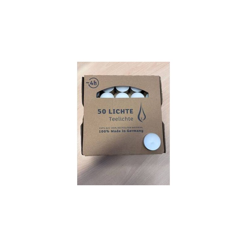CANDELA TEALIGHT 38mm 50pz BIANCA