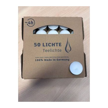 CANDELA TEALIGHT 38mm 50pz BIANCA