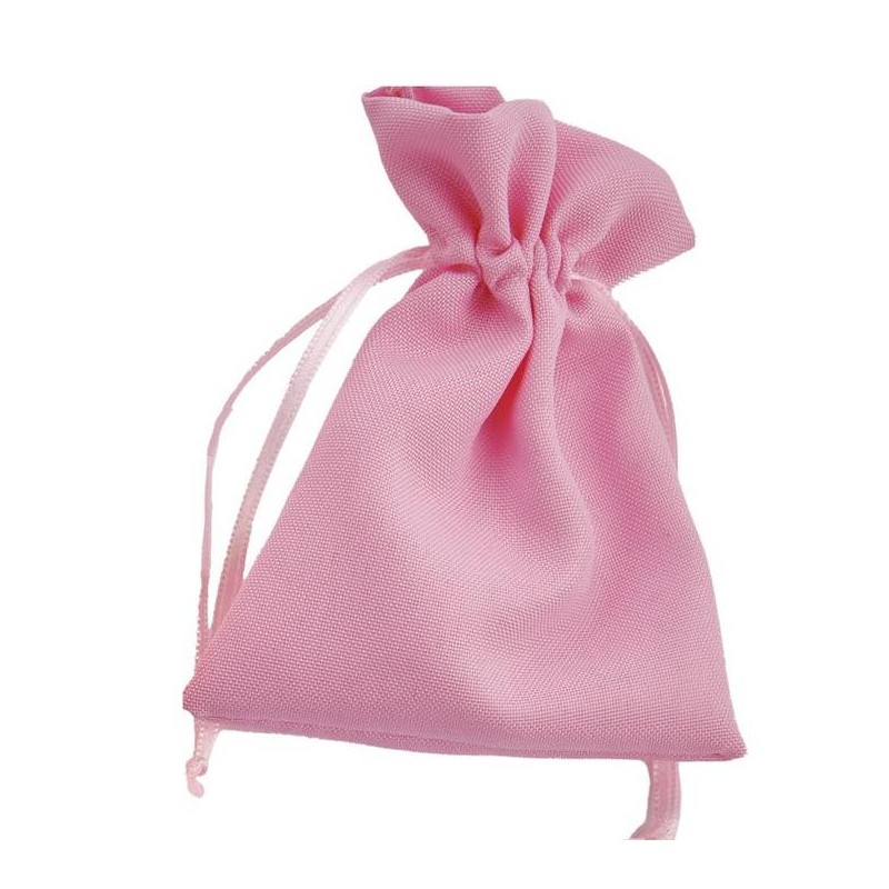 SACCHETTO COTTON 9x12cm ROSA 12pz