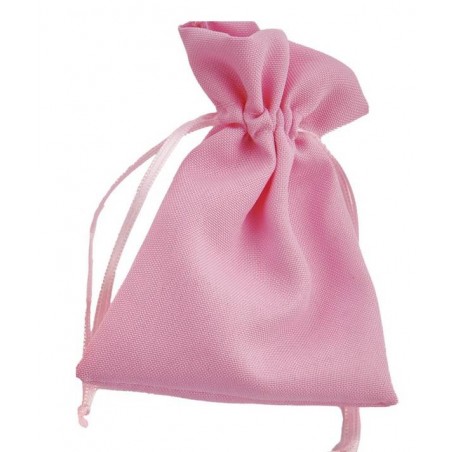 SACCHETTO COTTON 9x12cm ROSA 12pz