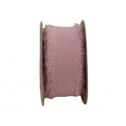NASTRO SFRANGIATO CHIFFON mm40x15mt ROSA ANTICO