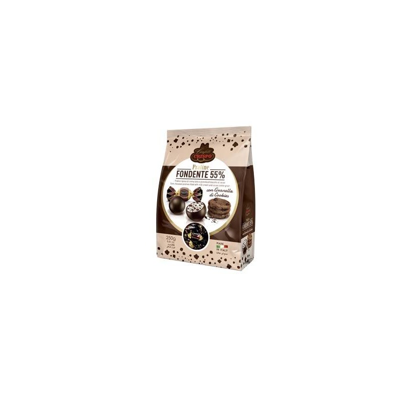 PRALINE CACAO 55% CON GRANELLA DI COOKIES 250gr