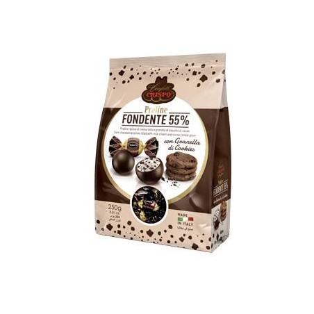 PRALINE CACAO 55% CON GRANELLA DI COOKIES 250gr