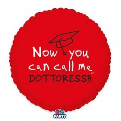 PALLONE MYLAR TONDO 45cm LAUREA CALL ME DOTTORESSA