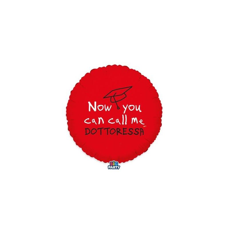 PALLONE MYLAR TONDO 45cm LAUREA CALL ME DOTTORESSA