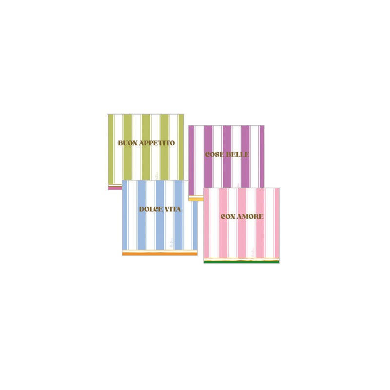 TOVAGLIOLI 33x33 TRA LE RIGHE ASS.TI 16pz