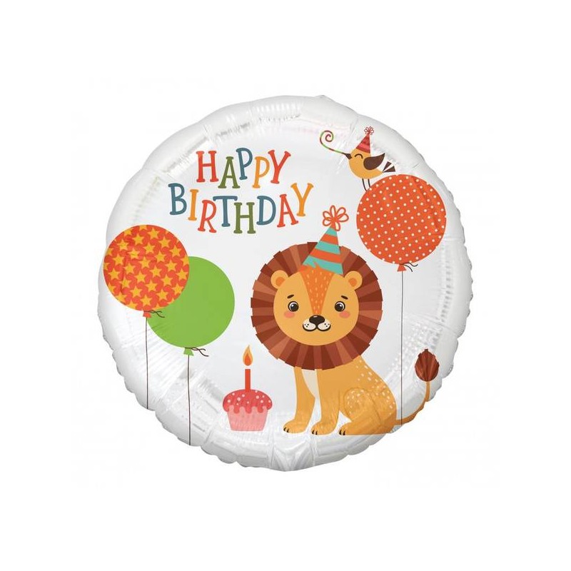 PALLONE MYLAR 1845cm BUON COMPLEANNO LEONE