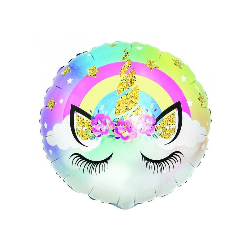 PALLONE MYLAR 1845cm UNICORNO PASTELLO