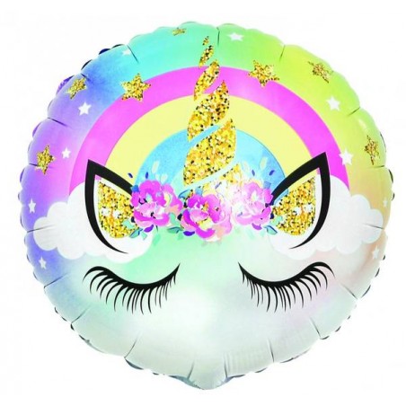 PALLONE MYLAR 1845cm UNICORNO PASTELLO