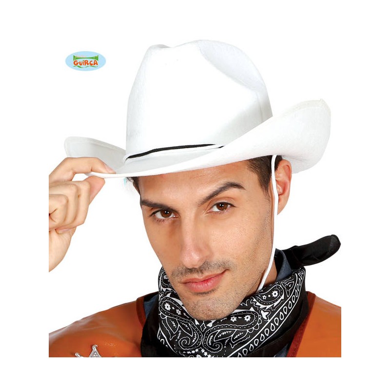 CAPPELLO COWBOY BIANCO IN FELTRO