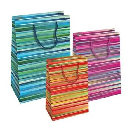 SHOPPER IN CARTA 25x12x35cm RIGATO ASS.TO