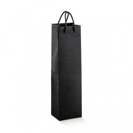 SHOPPER 1 BOTTIGLIA 9,5x9,5x38 SETA NERO